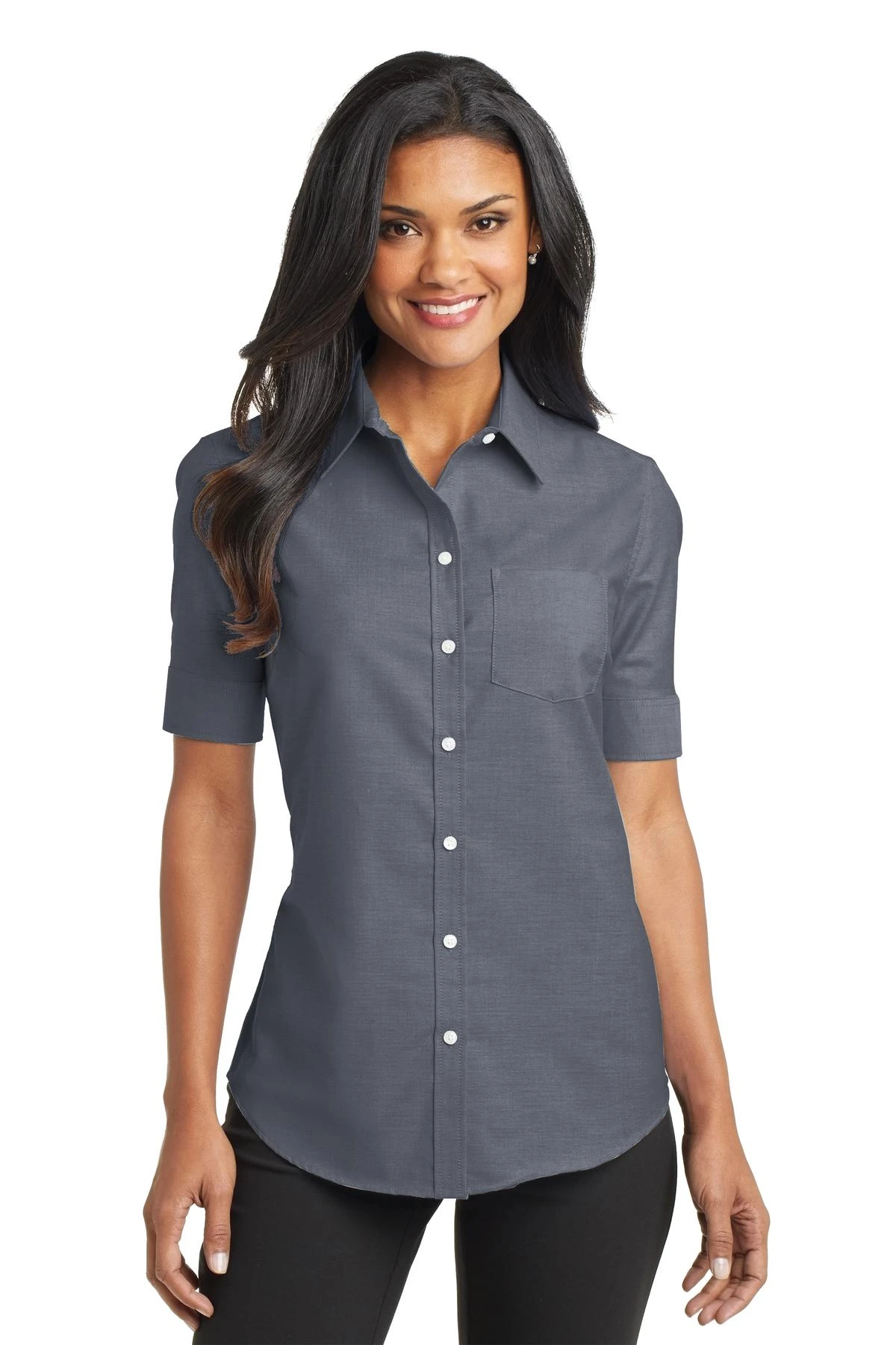Ladies Short Sleeve SuperPro Oxford Shirt 6 Ladies Short Sleeve SuperPro Oxford Shirt - Image 4