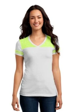 District Ladies' Junior Varsity V-Neck Tee -Jiffyshirts Sales Store e0a5fb6c07c46d