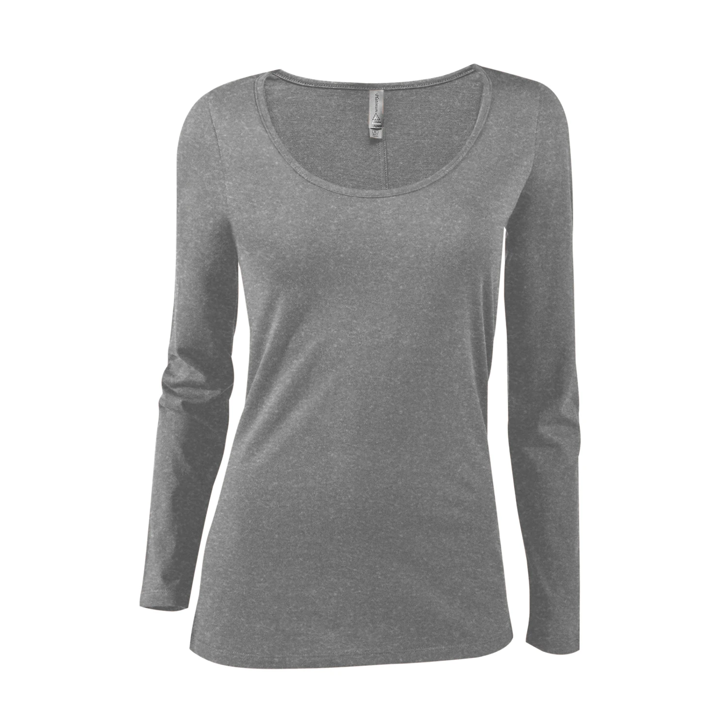 Platinum Ladies CVC Long Sleeve Scoop Neck Tee 4 Platinum Ladies CVC Long Sleeve Scoop Neck Tee - Image 2