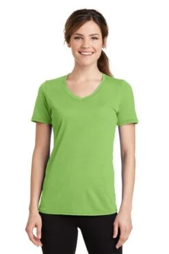Ladies Performance Blend V-Neck Tee -Jiffyshirts Sales Store e117dd3323bf84