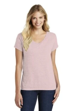 District Ladies' Perfect Blend V-Neck Tee 41 District Ladies' Perfect Blend V-Neck Tee -Jiffyshirts Sales Store e177ccc0281367