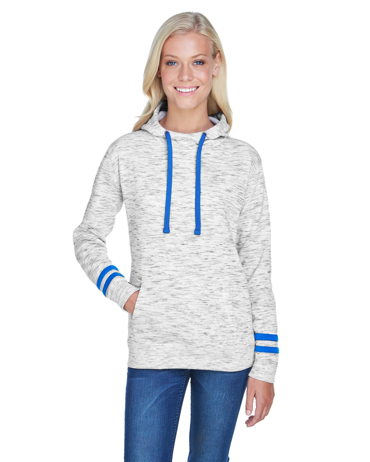 Ladies' Melange Scuba Neck Sweatshirt 8 Ladies' Melange Scuba Neck Sweatshirt - Image 6