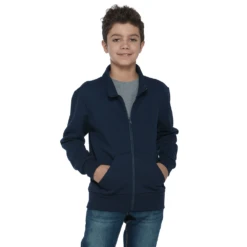 Youth Unisex Full Zip Mock Neck Sweatshirt