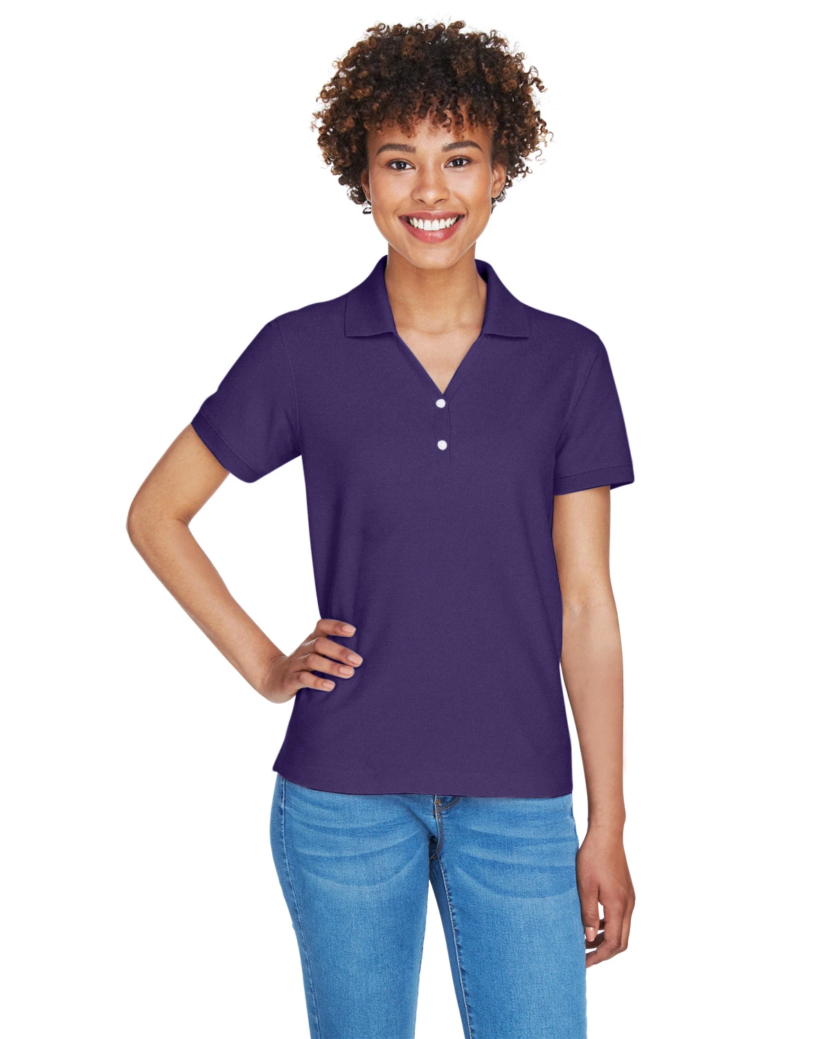 Ladies' Pima Piqué Short-Sleeve Y-Collar Polo 17 Ladies' Pima Piqué Short-Sleeve Y-Collar Polo - Image 15