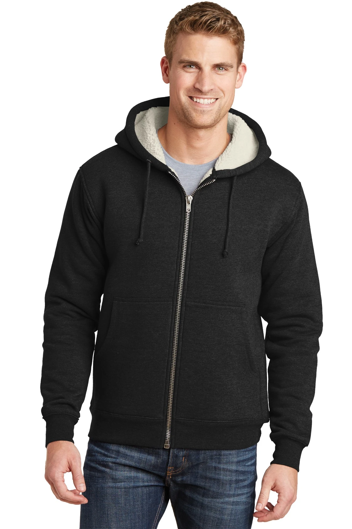Unisex Heavyweight Sherpa-Lined Hooded Fleece Jacket 8 Unisex Heavyweight Sherpa-Lined Hooded Fleece Jacket - Image 6