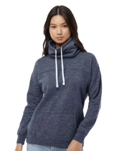Ladies' Melange Fleece Cowl Neck Sweatshirt 15 Ladies' Melange Fleece Cowl Neck Sweatshirt -Jiffyshirts Sales Store e72123c229f801