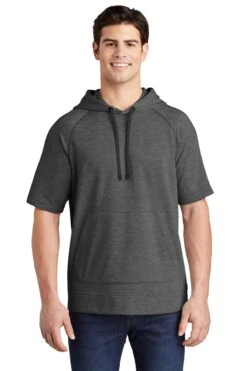 PosiCharge Tri-Blend Wicking Fleece Short Sleeve Hooded Pullover 15 PosiCharge Tri-Blend Wicking Fleece Short Sleeve Hooded Pullover -Jiffyshirts Sales Store e77b6d72f610b7