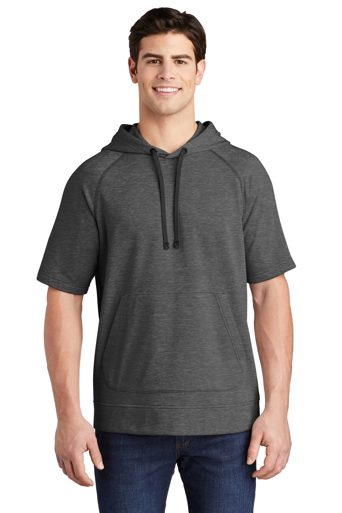 PosiCharge Tri-Blend Wicking Fleece Short Sleeve Hooded Pullover 9 PosiCharge Tri-Blend Wicking Fleece Short Sleeve Hooded Pullover - Image 7