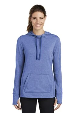 Ladies PosiCharge Tri-Blend Wicking Fleece Hooded Pullover -Jiffyshirts Sales Store e8e3eabf28db57