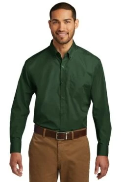 Men's Long Sleeve Carefree Poplin Shirt -Jiffyshirts Sales Store e9e19c2e9b27dd