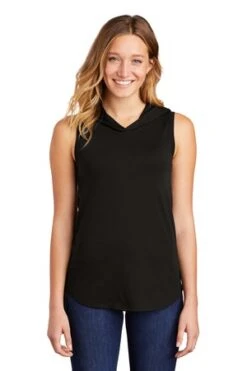 District Ladies' Perfect Tri Sleeveless Hoodie -Jiffyshirts Sales Store e9f7e5de993156