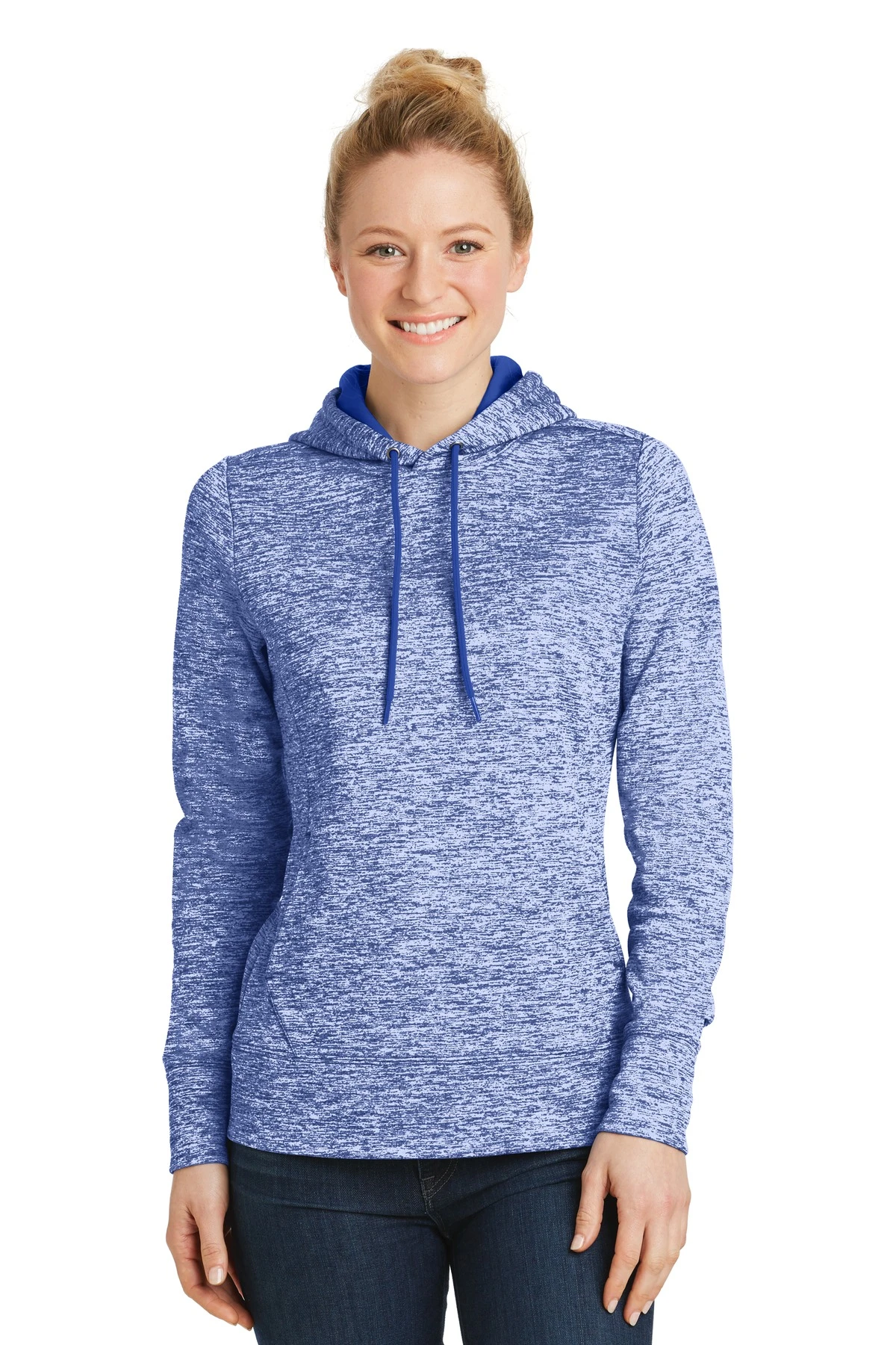 Ladies PosiCharge Electric Heather Fleece Hooded Pullover 9 Ladies PosiCharge Electric Heather Fleece Hooded Pullover - Image 7