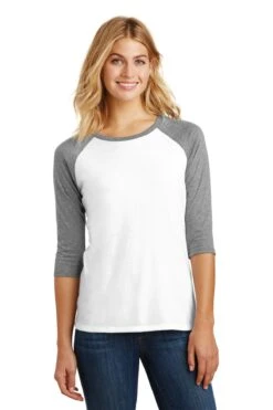 District Ladies' Perfect Tri 3/4-Sleeve Raglan -Jiffyshirts Sales Store eb510543f16c9b