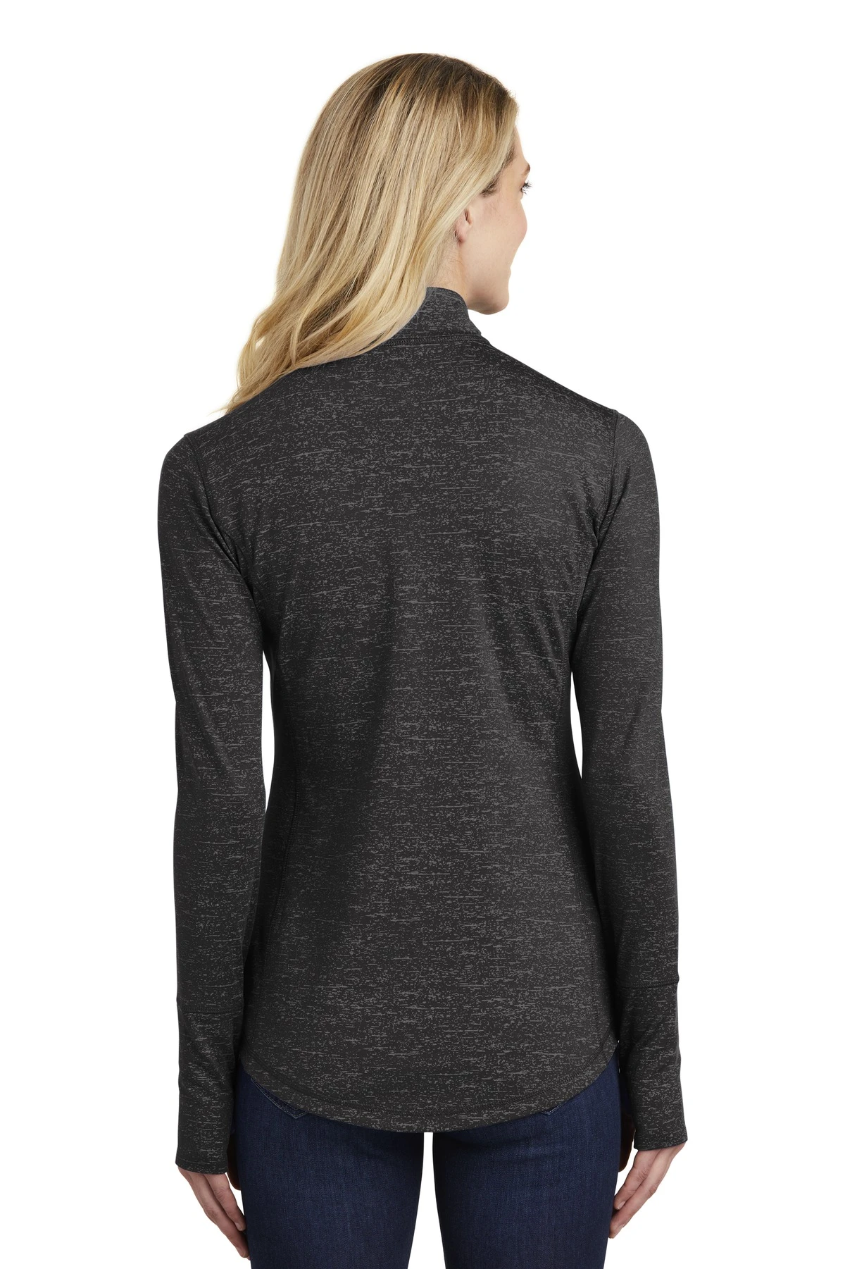 Ladies Sport-Wick Stretch Reflective Heather 1/2-Zip Pullover 4 Ladies Sport-Wick Stretch Reflective Heather 1/2-Zip Pullover - Image 2