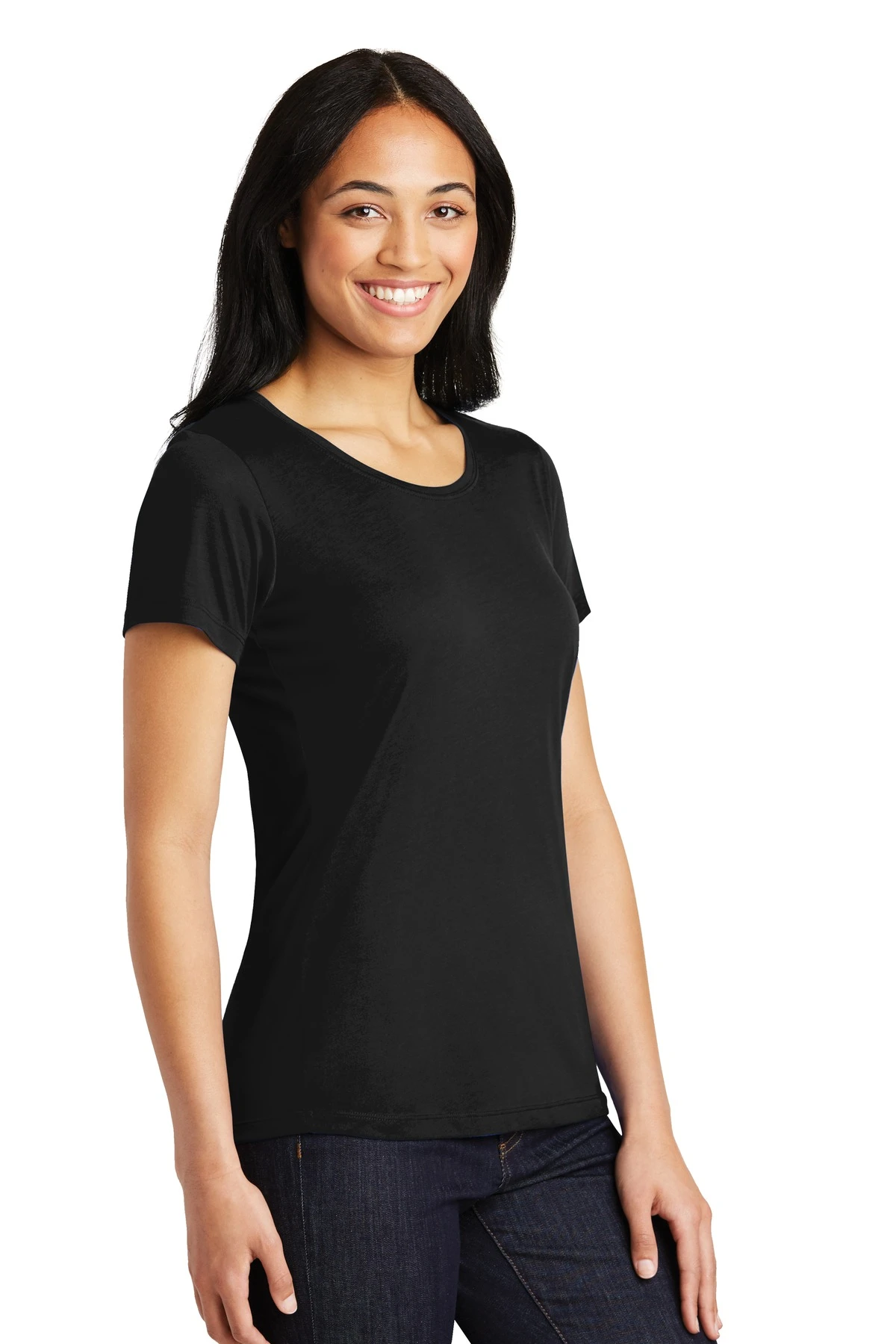 Ladies PosiCharge Competitor Cotton Touch Scoop Neck Tee 4 Ladies PosiCharge Competitor Cotton Touch Scoop Neck Tee - Image 2