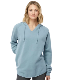Jiffyshirts Sales Store 42 Women’s Lightweight California Wave Wash Hooded Sweatshirt