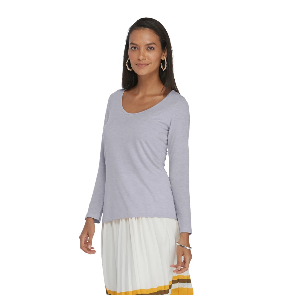 Platinum Ladies Tri-Blend Long Sleeve Scoop Neck Tee 15 Platinum Ladies Tri-Blend Long Sleeve Scoop Neck Tee - Image 13