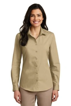Ladies Long Sleeve Carefree Poplin Shirt -Jiffyshirts Sales Store ed1c125d1fdbfa