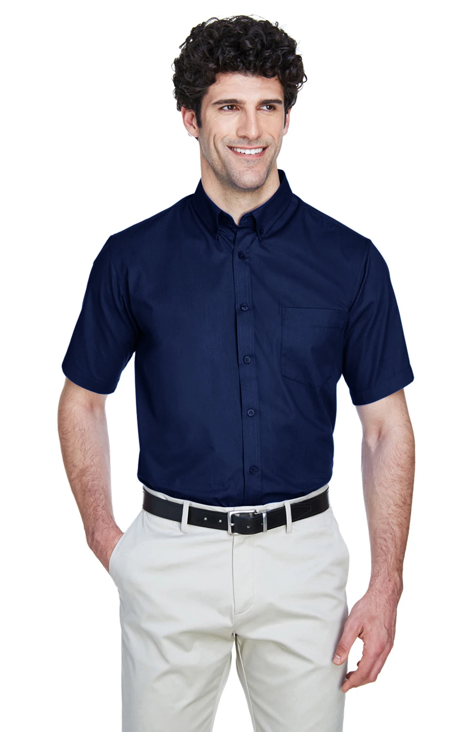 Men's Tall Optimum Short-Sleeve Twill Shirt 3 Men's Tall Optimum Short-Sleeve Twill Shirt
