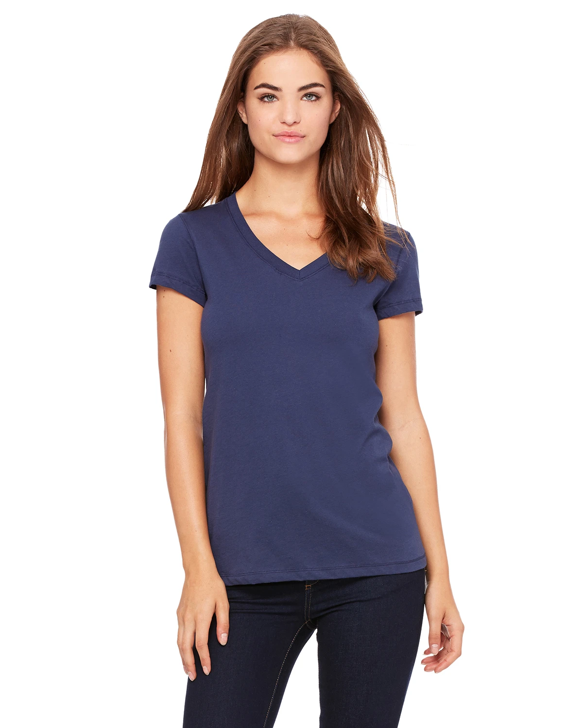 Ladies' Jersey Short-Sleeve V-Neck T-Shirt 18 Ladies' Jersey Short-Sleeve V-Neck T-Shirt - Image 16