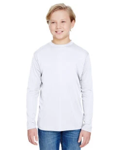 Youth Unisex Long Sleeve Cooling Performance Crew Shirt