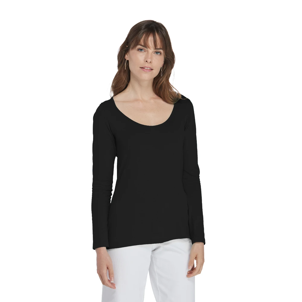 Platinum Ladies CVC Long Sleeve Scoop Neck Tee 12 Platinum Ladies CVC Long Sleeve Scoop Neck Tee - Image 10