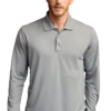Omega Long Sleeve Solid Mesh Tech Polo