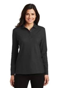 Ladies Silk Touch Long Sleeve Polo