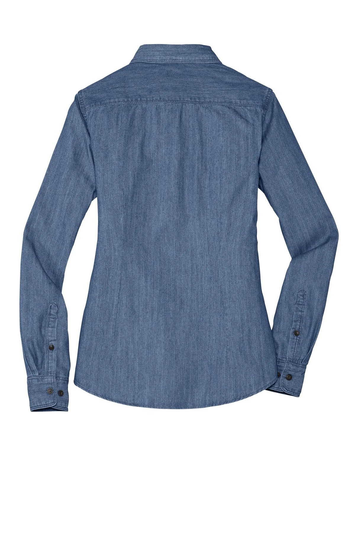 Ladies Patch Pockets Denim Shirt 5 Ladies Patch Pockets Denim Shirt - Image 3