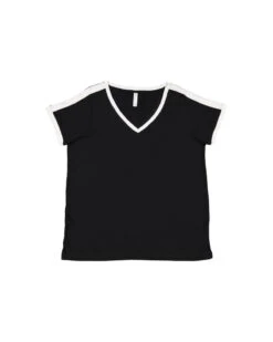 Ladies' Curvy Soccer Ringer T-Shirt -Jiffyshirts Sales Store f608f1525c17f1