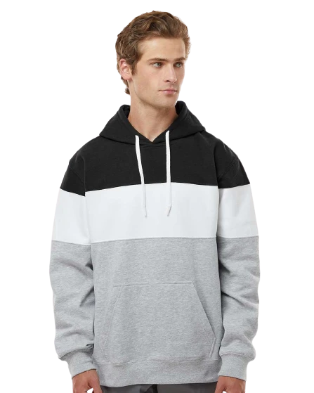 Adult Unisex Varsity Fleece Colorblocked Hooded Sweatshirt 8 Adult Unisex Varsity Fleece Colorblocked Hooded Sweatshirt - Image 6