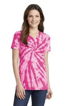 Ladies Tie-Dye V-Neck Tee -Jiffyshirts Sales Store f70b16a73a03fc