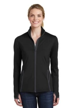 Ladies Sport-Wick Stretch Contrast Full-Zip Jacket -Jiffyshirts Sales Store f7285af322ebff