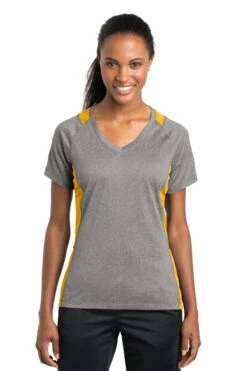 Ladies Heather Colorblock Contender V-Neck Tee 23 Ladies Heather Colorblock Contender V-Neck Tee -Jiffyshirts Sales Store f72e611432ea6d