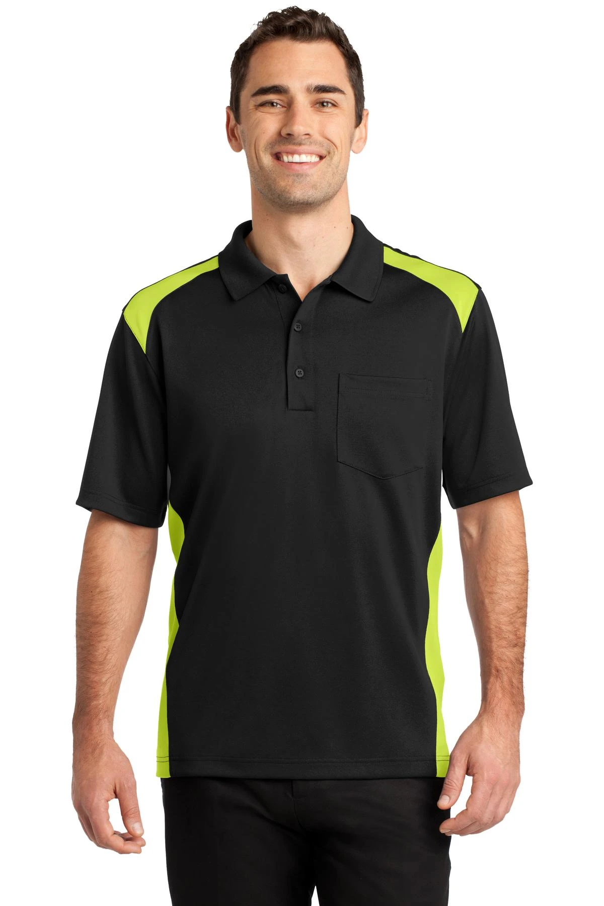 Select Snag-Proof Two Way Colorblock Pocket Polo 10 Select Snag-Proof Two Way Colorblock Pocket Polo - Image 8