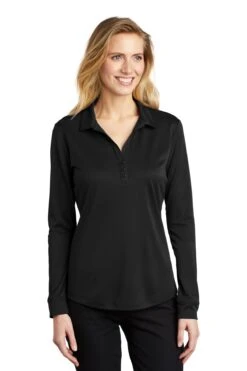Ladies Silk Touch Performance Long Sleeve Polo -Jiffyshirts Sales Store f82d38991ac0c9
