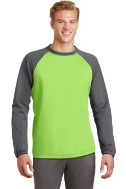 Sport-Wick Raglan Colorblock Fleece Crewneck