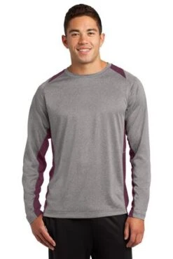 Unisex Long Sleeve Heather Colorblock Contender Tee -Jiffyshirts Sales Store fa07a3bd1f22c0