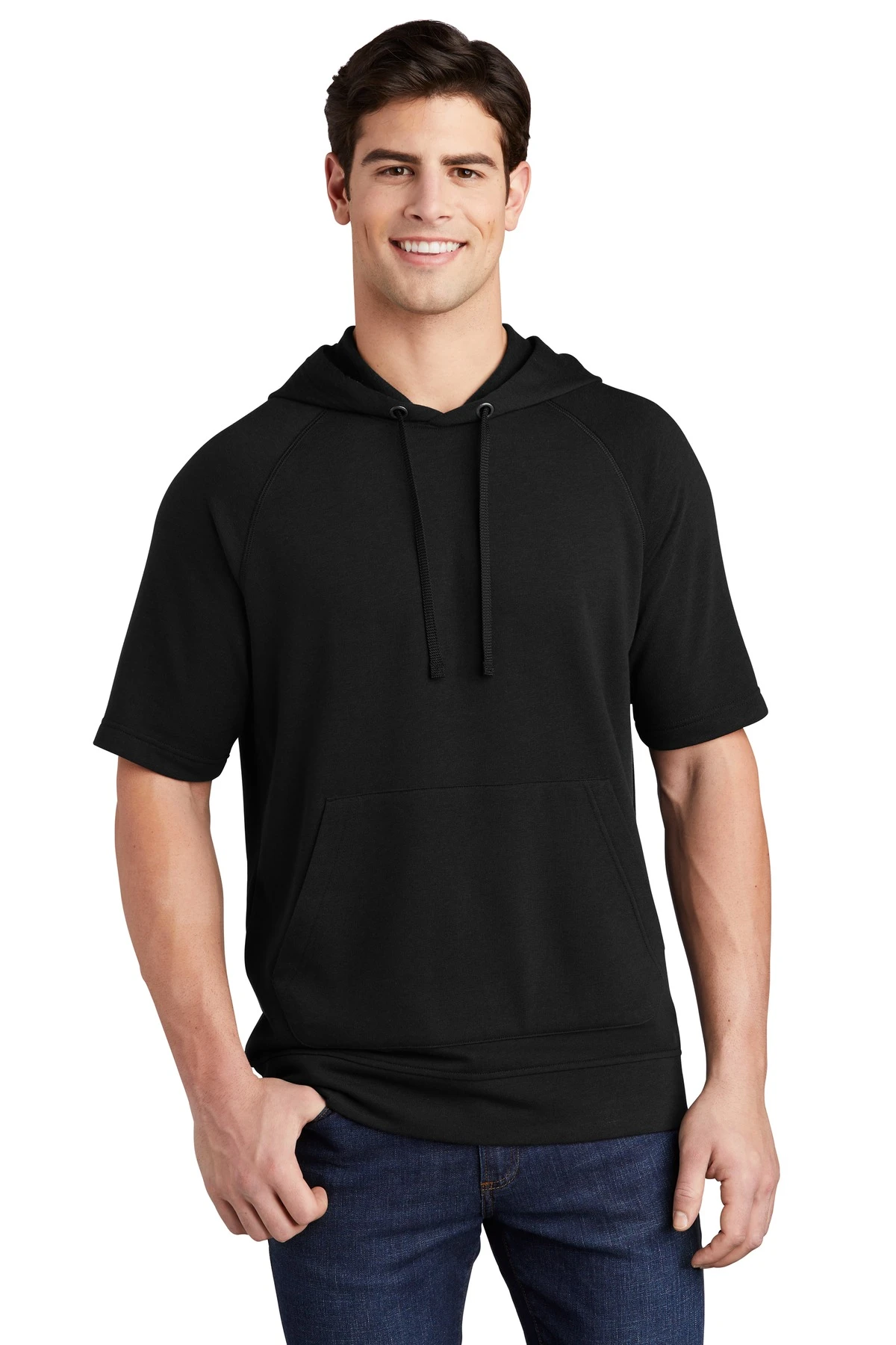 PosiCharge Tri-Blend Wicking Fleece Short Sleeve Hooded Pullover 3 PosiCharge Tri-Blend Wicking Fleece Short Sleeve Hooded Pullover