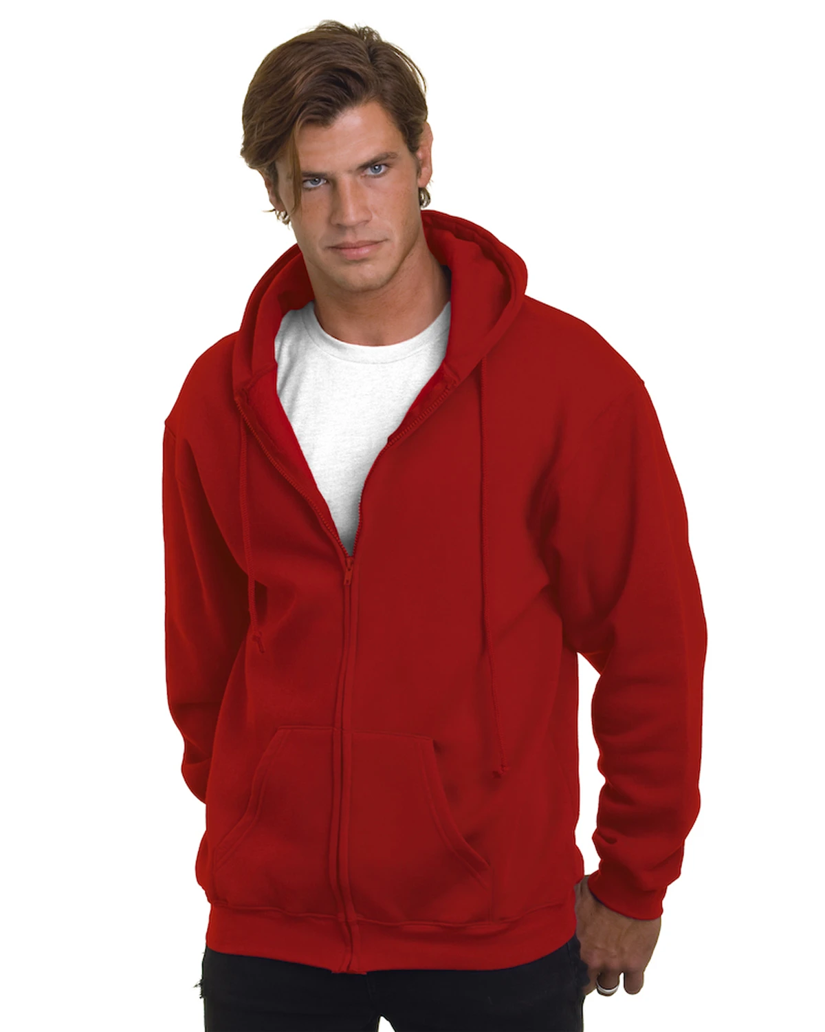 Adult Unisex 9.5oz., 80% Cotton/20% Polyester Full-Zip Hooded Sweatshirt 12 Adult Unisex 9.5oz., 80% Cotton/20% Polyester Full-Zip Hooded Sweatshirt - Image 10