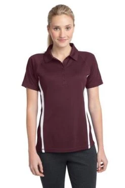 Ladies PosiCharge Micro-Mesh Colorblock Polo -Jiffyshirts Sales Store fcc5ceec50e819