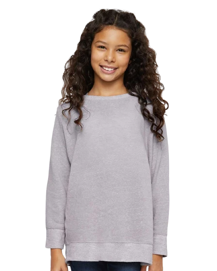 Youth Unisex French Terry Long-Sleeve Crew 6 Youth Unisex French Terry Long-Sleeve Crew - Image 4